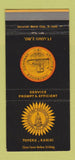 Matchbook Cover - Utilities Insurance Company Topeka KS St Louis MO 30 Strike