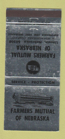 Matchbook Cover - Farmers Mutual of Lincoln NE insurance WEAR 30 Strike