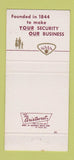 Matchbook Cover - State Mutual Insurance Walter Leck Chicago IL 30 Strike