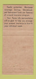 Matchbook Cover - Texas Life Insurance Waco TX  30 Strike