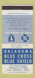 Matchbook Cover - Oklahoma Blue Cross Blue Shield Tulsa OK 30 Strike