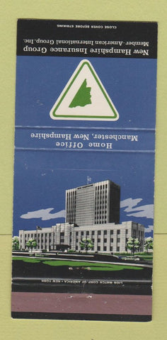 Matchbook Cover - New Hampshire Insurance Group Manchester NH 30 Strike