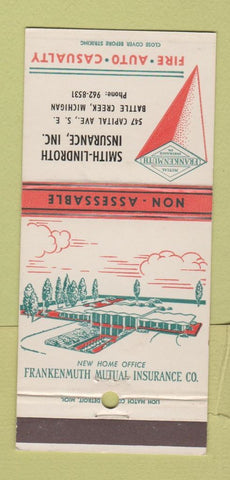Matchbook Cover - Smith Lindroth Insurance Battle Creek MI 30 Strike