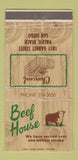 Matchbook Cover - Beef House San Diego CA 30 Strike