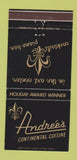 Matchbook Cover - Andree's Restaurant Laguna Beach CA 30 Strike
