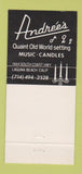 Matchbook Cover - Andree's Restaurant Laguna Beach CA 30 Strike