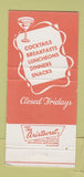 Matchbook Cover - Walt's Restaurant La Crosse WI 30 Strike