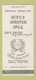 Matchbook Cover - The Shore Club Lake Geneva WI 30 Strike