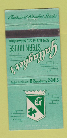 Matchbook Cover - Gallagher's Steak House Milwaukee WI 30 Strike