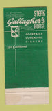 Matchbook Cover - Gallagher's Steak House Milwaukee WI 30 Strike