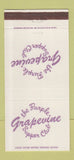 Matchbook Cover - Purple Grapevine Supper Club Rochester WI 30 Strike