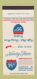 Matchbook Cover - 95er Restaurant Bangor ME 30 Strike