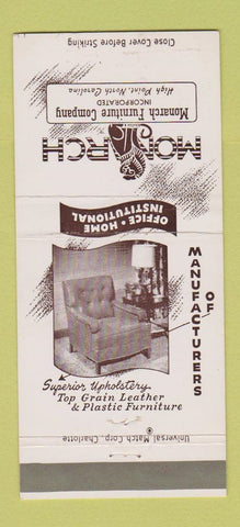 Matchbook Cover - Monarch Furniture High Point NC 30 Strike