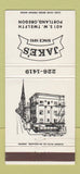 Matchbook Cover - Jake's Portland OR WEAR 30 Strike