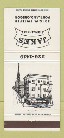 Matchbook Cover - Jake's Portland OR WEAR 30 Strike
