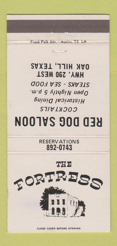 Matchbook Cover - Fortress Red Dog Saloon Oak Hill TX 30 Strike