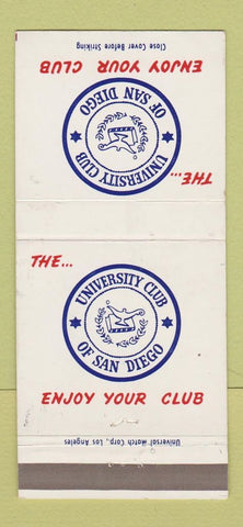 Matchbook Cover - University Club of San Diego CA 30 Strike