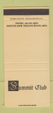 Matchbook Cover - Summit Club Fort Wayne IN 30 Strike