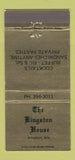 Matchbook Cover - Kingston House Kingston WI 30 Strike
