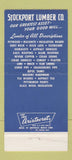 Matchbook Cover - Stockport Lumber Hudson Stockport NY 30 Strike