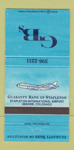 Matchbook Cover - Guaranty Bank of Stapleton Denver Colorado airport 30 Strike
