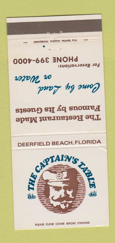 Matchbook Cover - Captain's Table Deerfield Beach FL 30 Strike