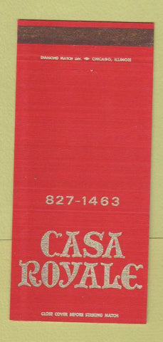 Matchbook Cover - Casa Royale Des Plaines IL WEAR 30 Strike