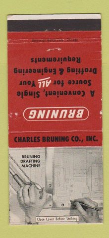 Matchbook Cover - Charles Brunning Drafting Machines WEAR 30 Strike