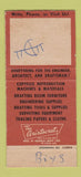 Matchbook Cover - Charles Brunning Drafting Machines WEAR 30 Strike