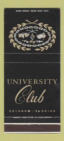 Matchbook Cover - University Club Orlando FL 30 Strike