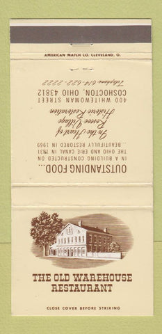Matchbook Cover - Old Warehouse Restaurant Coshocton OH 30 Strike