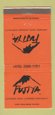 Matchbook Cover - Fujiya Japanese Restaurant San Francisco CA 30 Strike
