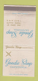 Matchbook Cover - Goodie Shop Cafeteria Terre Haute IN WEAR 30 Strike