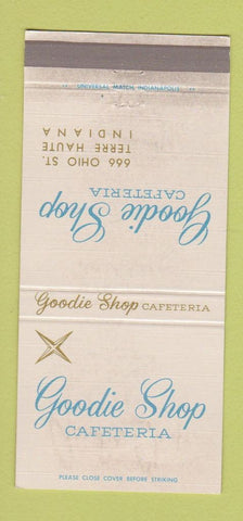 Matchbook Cover - Goodie Shop Cafeteria Terre Haute IN WEAR 30 Strike