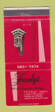 Matchbook Cover - Franky's Inc Niles MI WEAR 30 Strike