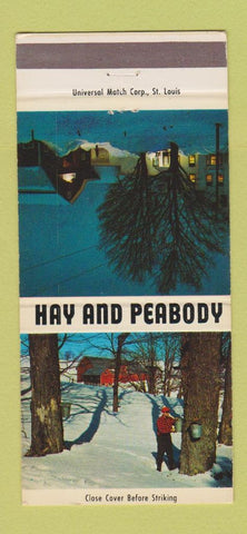 Matchbook Cover - Hay and Peabody Funeral Home Scarborough Portland ME 30 Strike