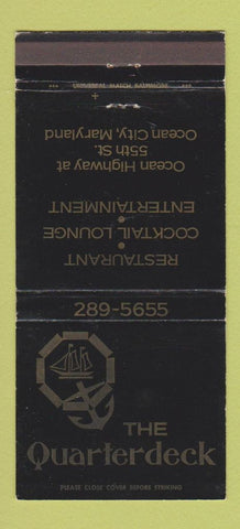 Matchbook Cover - The Quarterdeck Ocean City MD 30 Strike