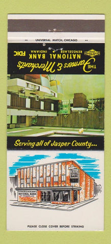 Matchbook Cover - Farmers and Merchants National Bank Rensselaer IN 30 Strike