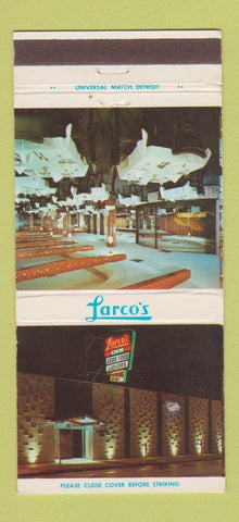 Matchbook Cover - Larco's Detroit MI restaurant 30 Strike