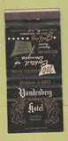 Matchbook Cover - Vanderberg Hotel Santa Maria CA 30 Strike