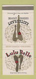 Matchbook Cover - Lulu Belle Restaurant Scottsdale AZ 30 Strike