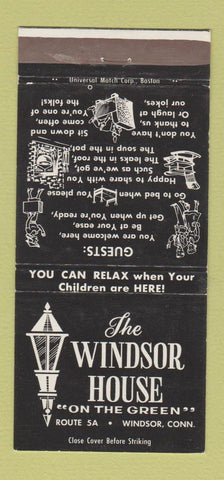 Matchbook Cover - Windsor House Windsor CT 30 Strike