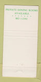Matchbook Cover - The Executive Restaurant New York City Savarin 30 Strike