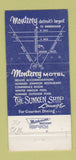 Matchbook Cover - Monterey Motel Detroit MI 30 Strike