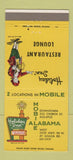 Matchbook Cover - Holiday Inn Mobile AL 30 Strike