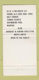 Matchbook Cover - Marble Island Golf Yacht Club Colchester VT 30 Strike