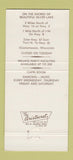 Matchbook Cover - Chuck's Supper Club Oconomowoc WI 30 Strike
