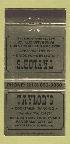 Matchbook Cover - Taylor's Bar? Panorama City CA WEAR 30 Strike