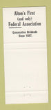 Matchbook Cover - Piasa First Federal Savings Loan Alton IL 30 Strike