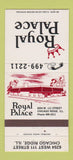 Matchbook Cover - Royal Palace Chicago Ridge IL 30 Strike